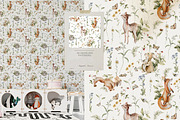 Woodland kids patterns Cute animals, an Animal Illustration by 60secondsArt (Thumbnail 13 of 16)
