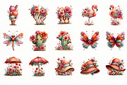 Whimsical Summer Clipart Bundle, an Illustration by Designworld (Thumbnail 5 of 6)