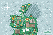 Illustrated travel map of Ireland, a Food Illustration by MagicForestory (Thumbnail 2 of 5)