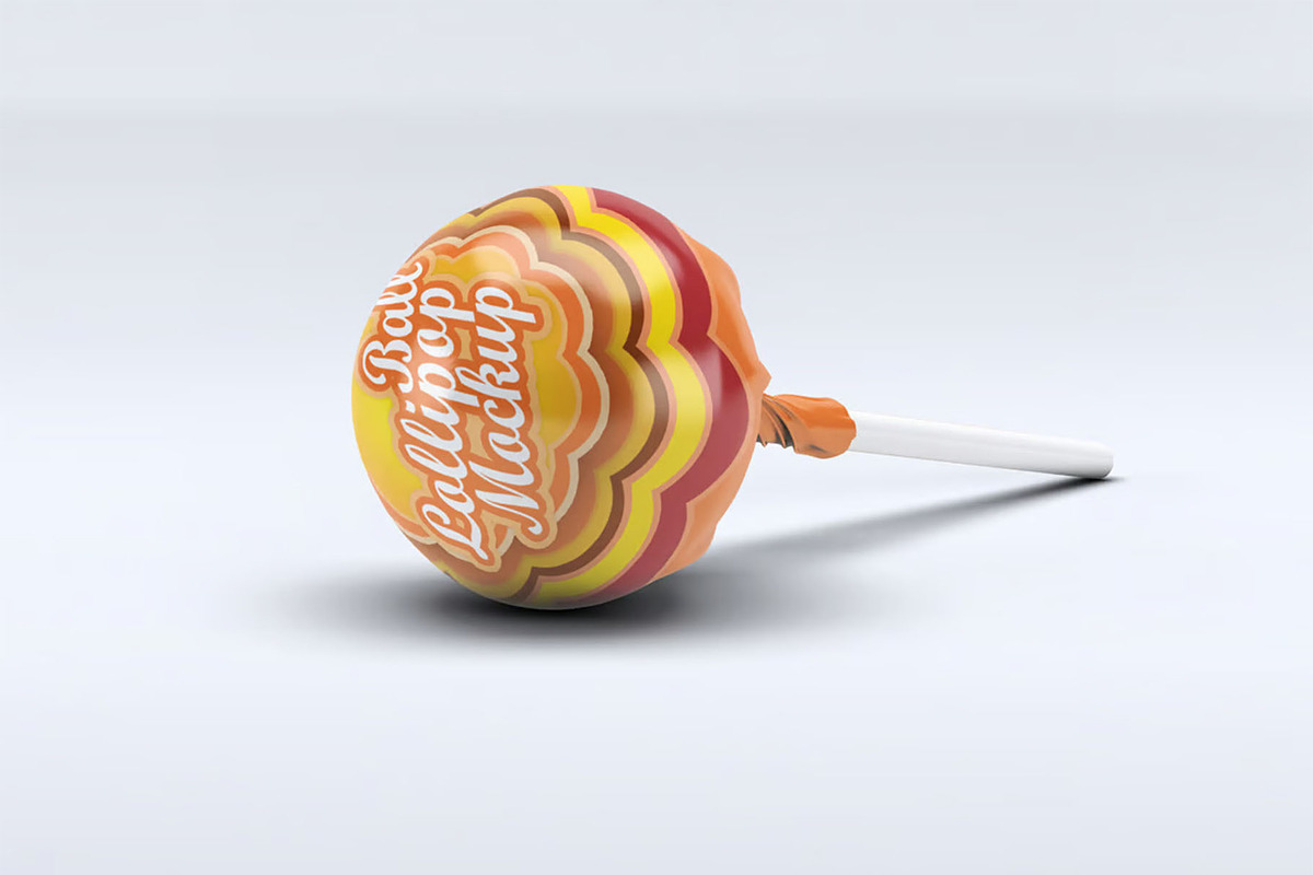Ball Lollipop Candy Mock-Up, a Product Mockup by DesignRushMarket (Photo 5 of 7)