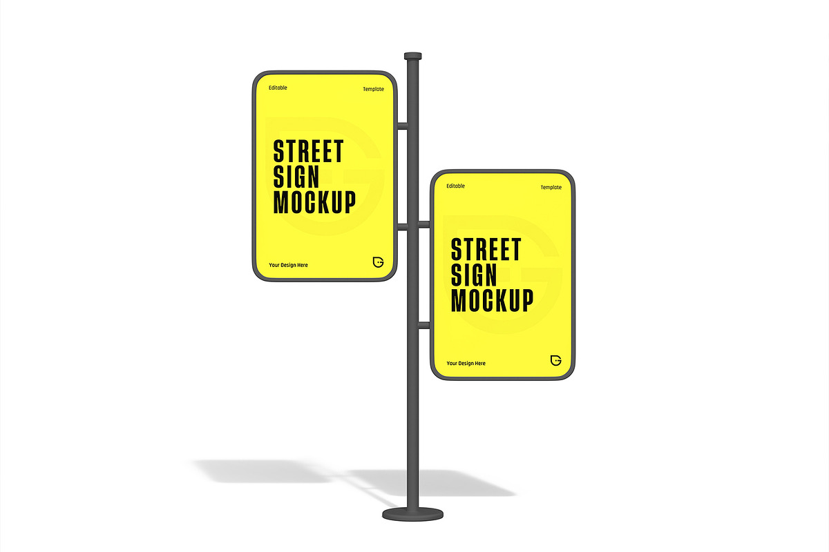 Double Side Sign Mockup