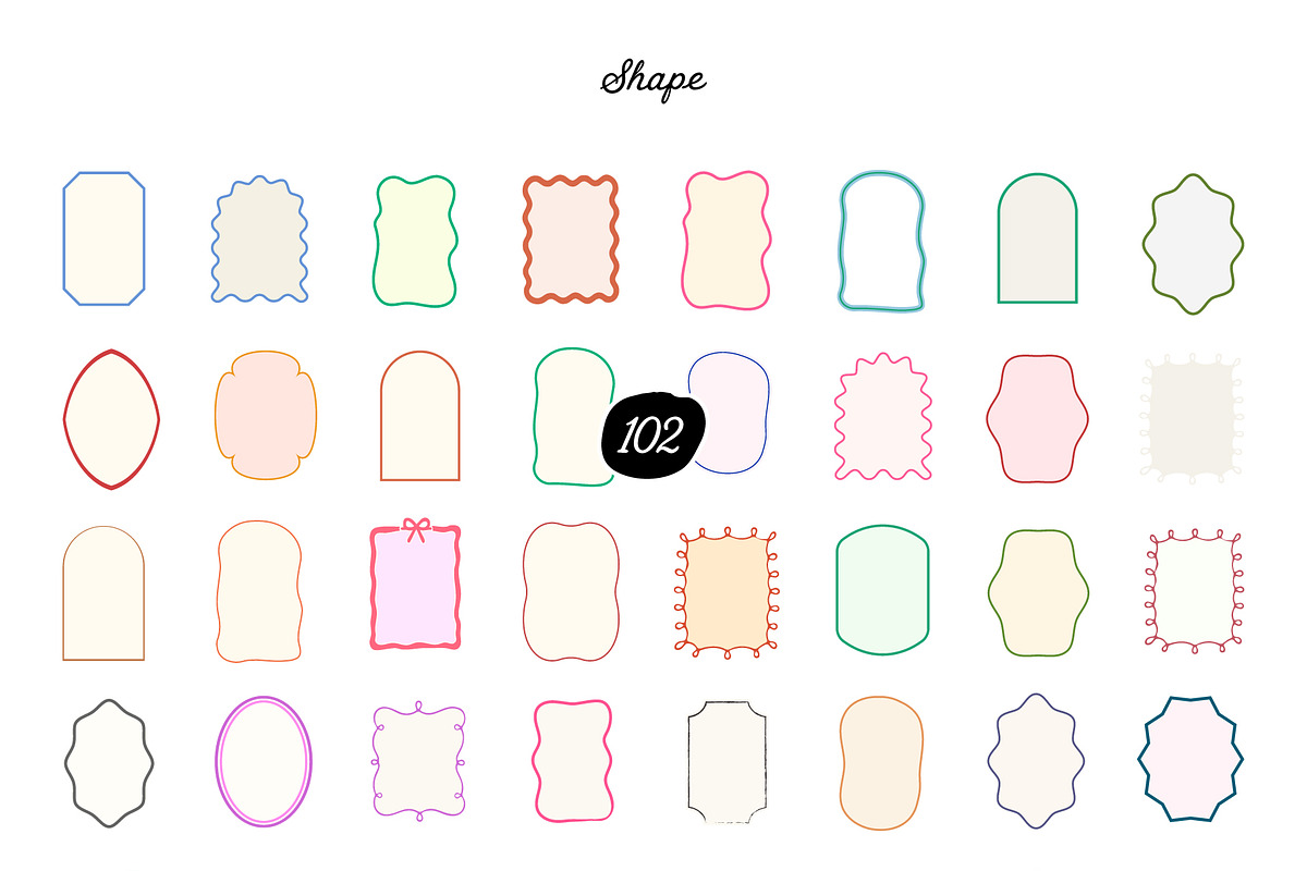 300+ Whimsical Background and Frames, an Object Graphic by Jiwstudio (Photo 11 of 20)