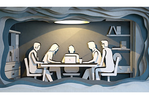 Stylized paper cutout image of five, a Person Photo by Igor Tichonow