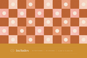 Checkered Painted Seamless Patterns