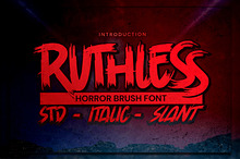 Ruthless - Horror Brush Font
