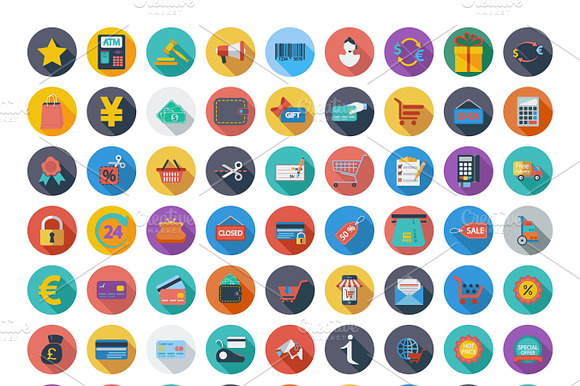 Shopping Icons Set.