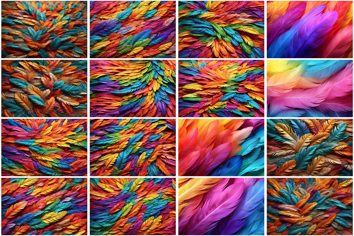 Rainbow Feather Background, a Texture Graphic by Forhadx5 (Photo 4 of 5)