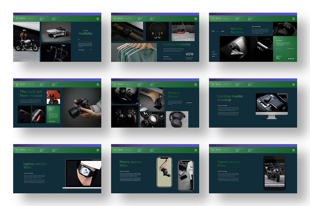 Natalie – Business PowerPoint, a Presentation Template by Dens Creative Studio (Photo 4 of 6)
