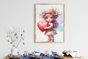 Cute Happy Easter Fairy Clipart