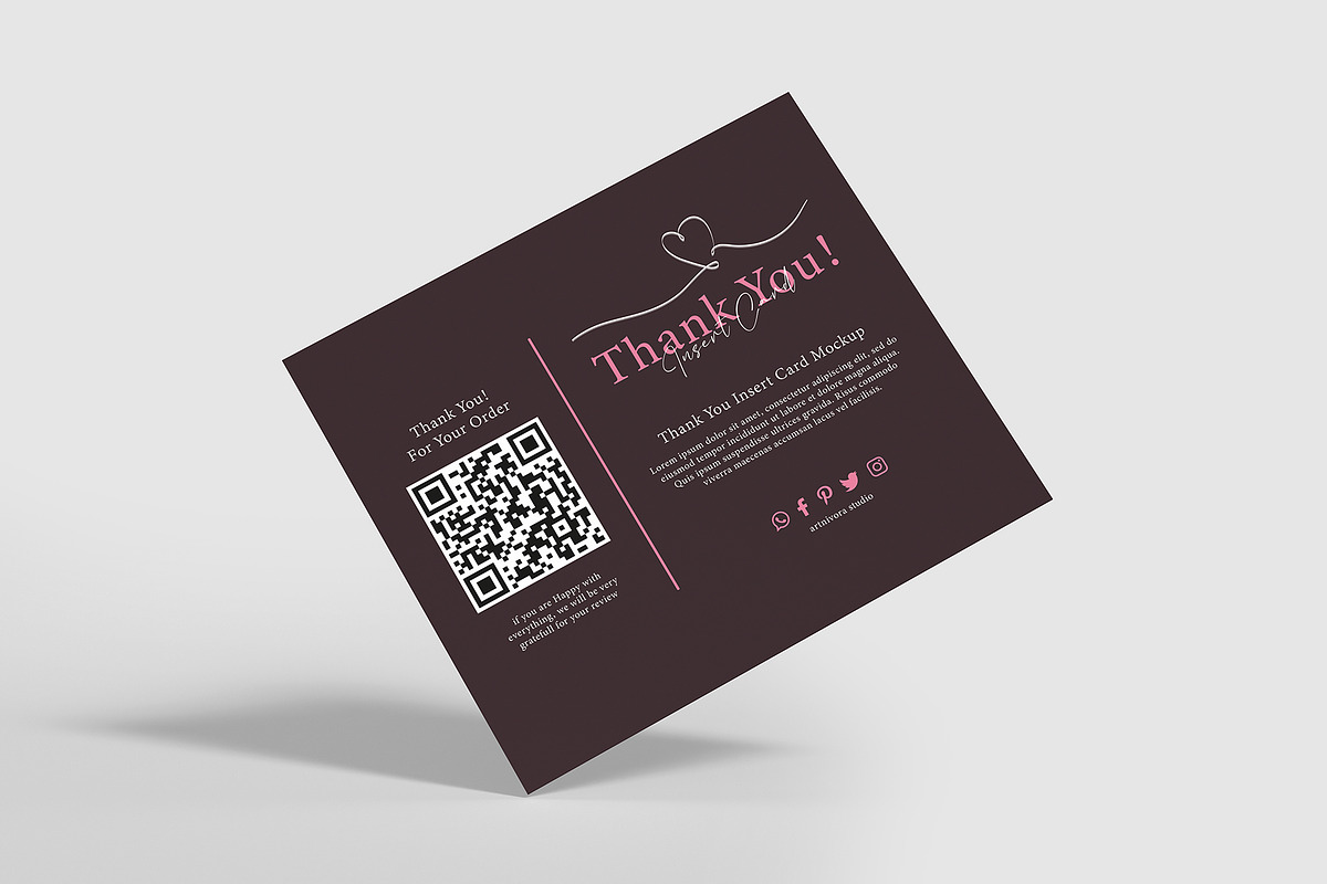 Thank You Insert Card Mockup, a Packaging Mockup by Artnivora.Std (Photo 4 of 4)