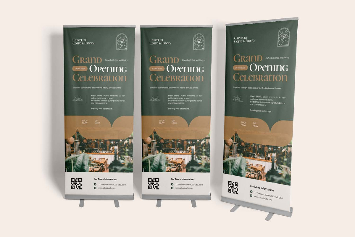 Cafvella - Roll Up Banner, a Card Template by Fannan Studio (Photo 3 of 3)