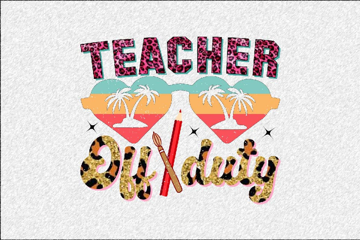 Teacher Summer Sublimation Design Bu, a Work Illustration by SVGArt (Photo 5 of 7)