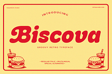 Biscova - Groovy Retro Display Font