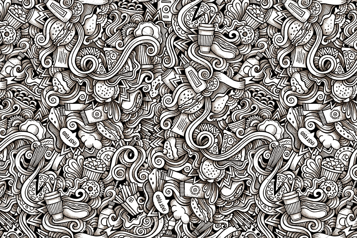 Fast Food Graphics Patterns, a Pattern Graphic by BALABOLKA (Photo 5 of 7)