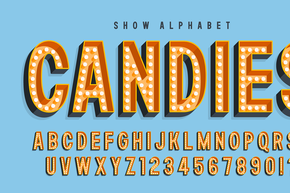 Retro lights show alphabet, an Object Graphic by RevelStockart (Photo 2 of 3)