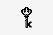 Vintage Door Key. Letter K Logo., a Branding & Logo Template by Bordo (Thumbnail 1 of 5)