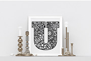 Mandala Alphabet SVG Cut File Bundle, an Illustration by OldMarket Designs (Thumbnail 7 of 10)