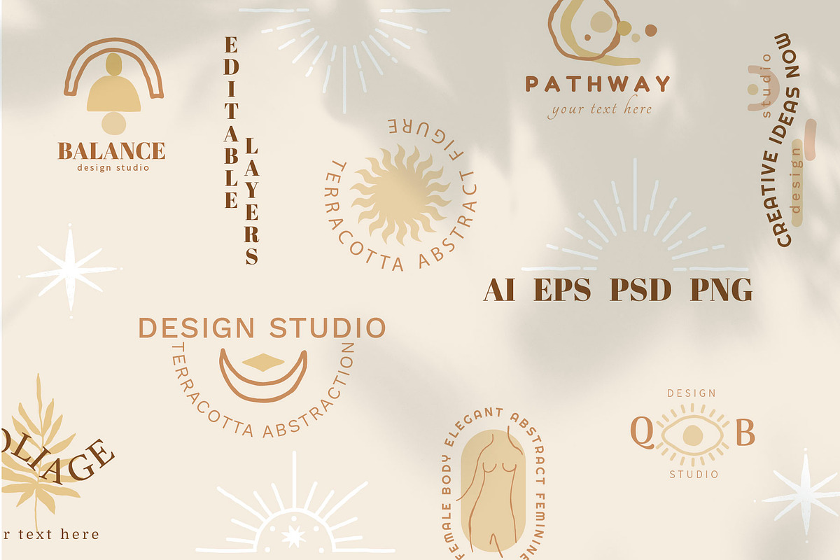 50 ABSTRACTION  Logo Templates, a Branding & Logo Template by Katya_lu (Photo 2 of 15)