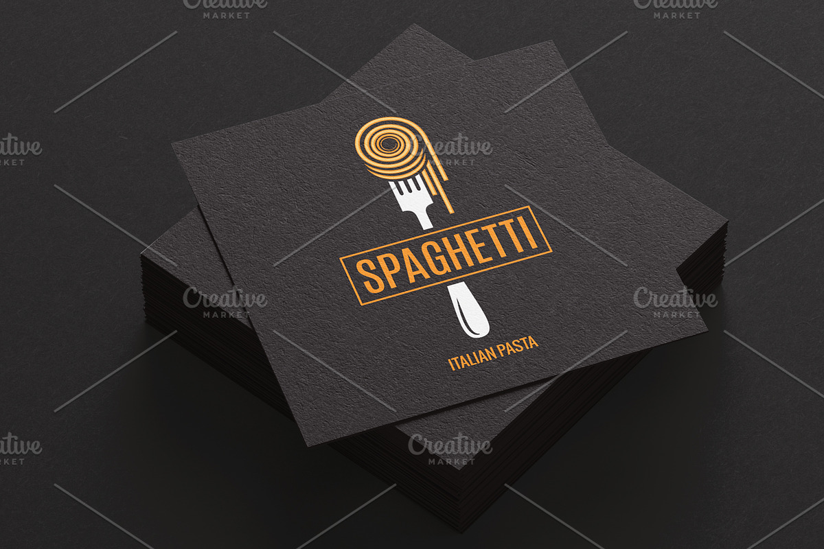 Spaghetti on fork design., an Object Illustration by PushLogo (Photo 1 of 3)