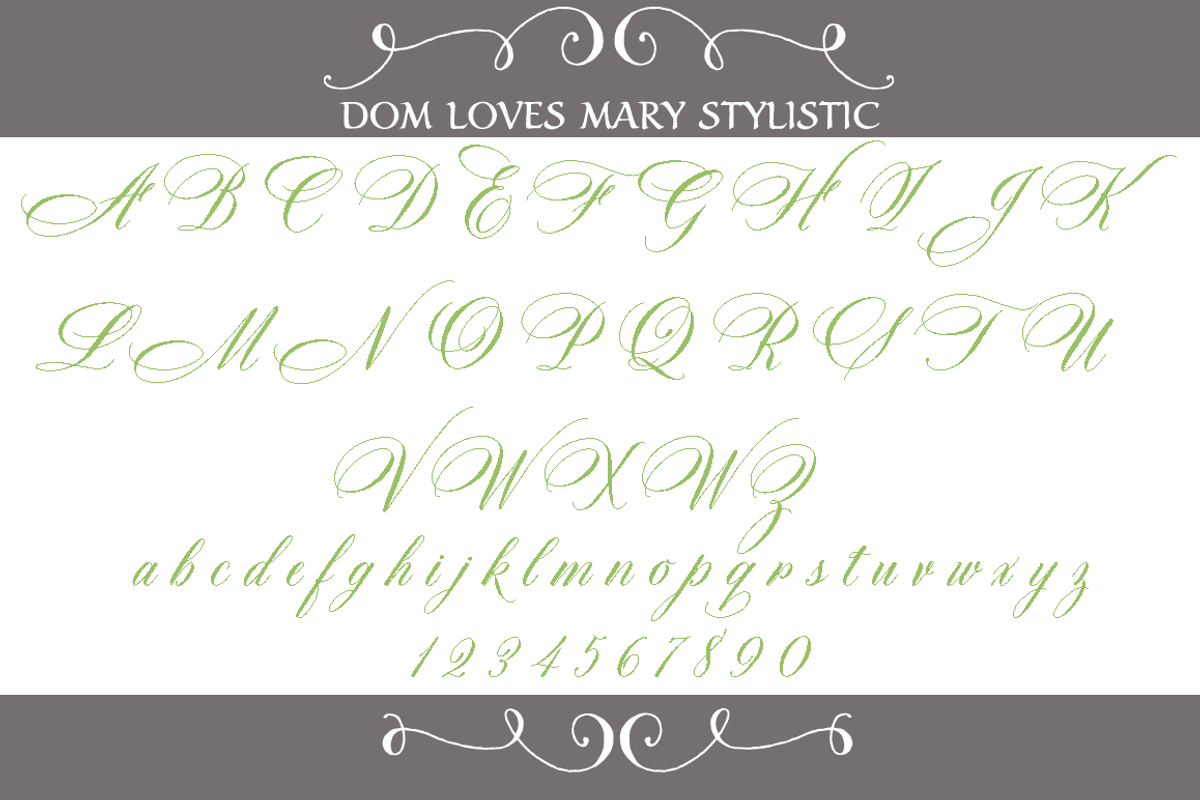 Sale-Dom Loves Mary Stylistic Font preview 2