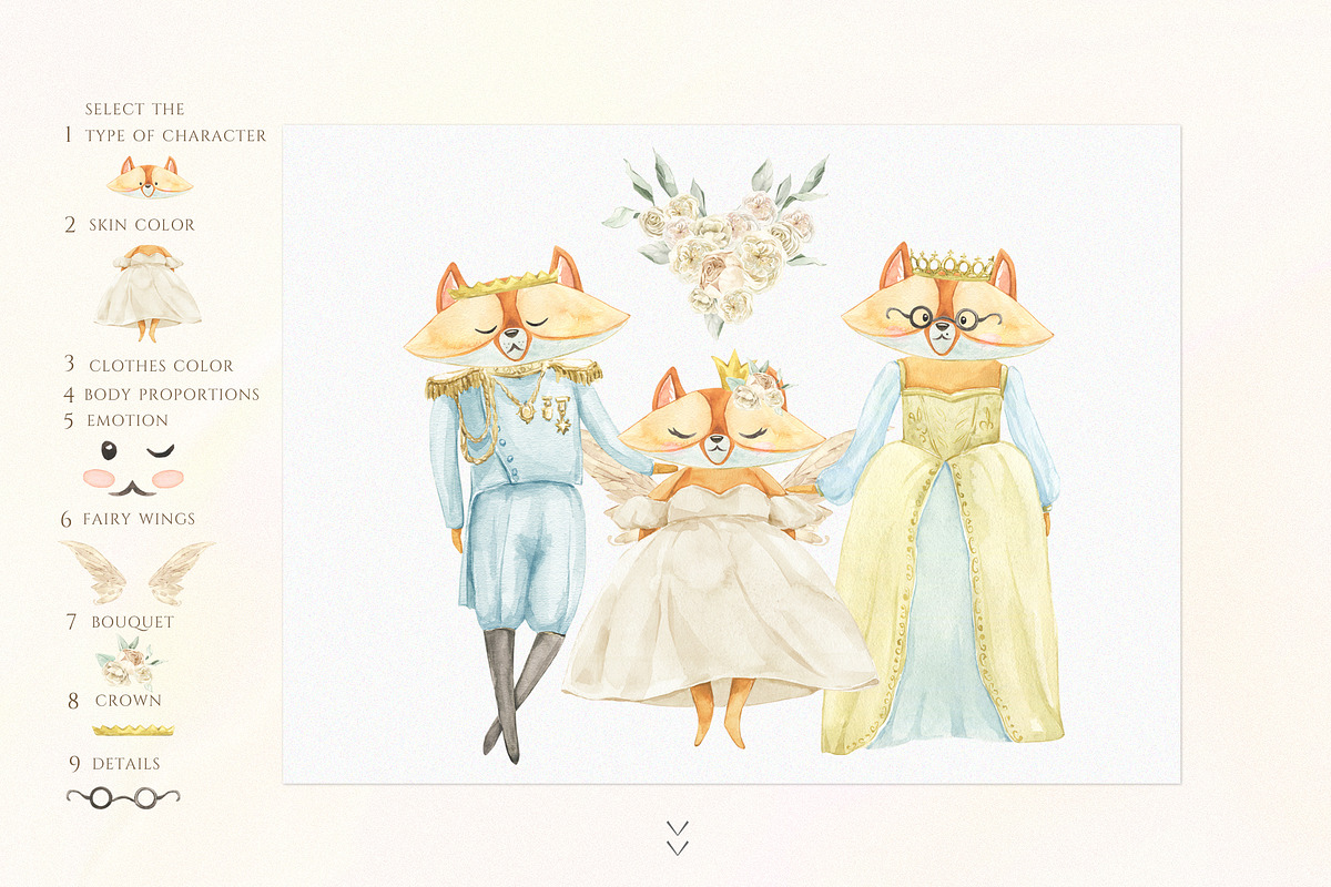 Fairies & Royals Character Creator, an Animal Illustration by Cat In Colour (Photo 4 of 13)
