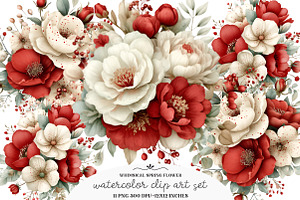 Whimsical Spring Flower Clipart Bund, an Illustration by GatewayDesign