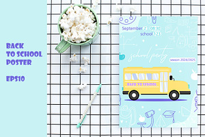 Back To School Poster Vector, a Poster Template by kh_cat