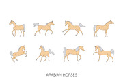 Arabian horses vector illustration, an Animal Illustration by Naurider (Thumbnail 1 of 3)