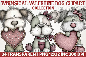 Whimsical Valentine Funny Dog PNG, an Illustration by RobertsArt