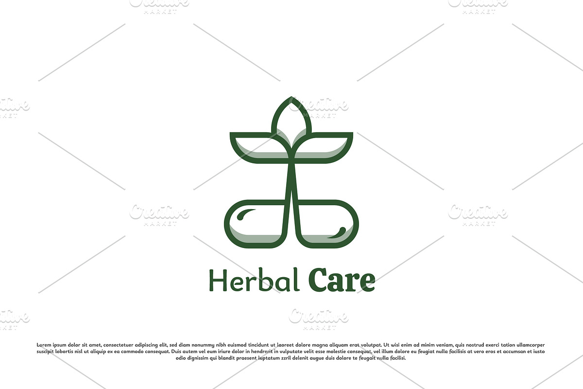 Herbal Medic Logo Design Icon Vector, a Branding & Logo Template by Morvana Crew