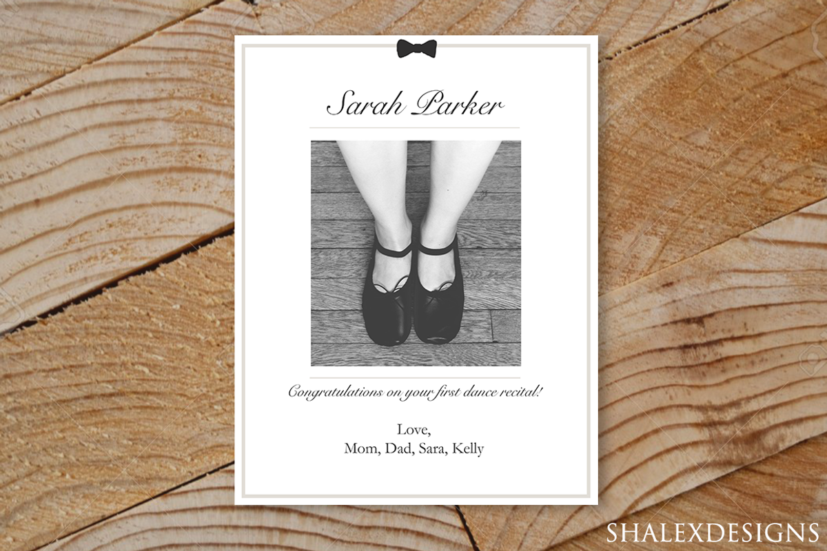 8.5x 11 Dance Recital Card, a Flyer Template by ShalexDesigns