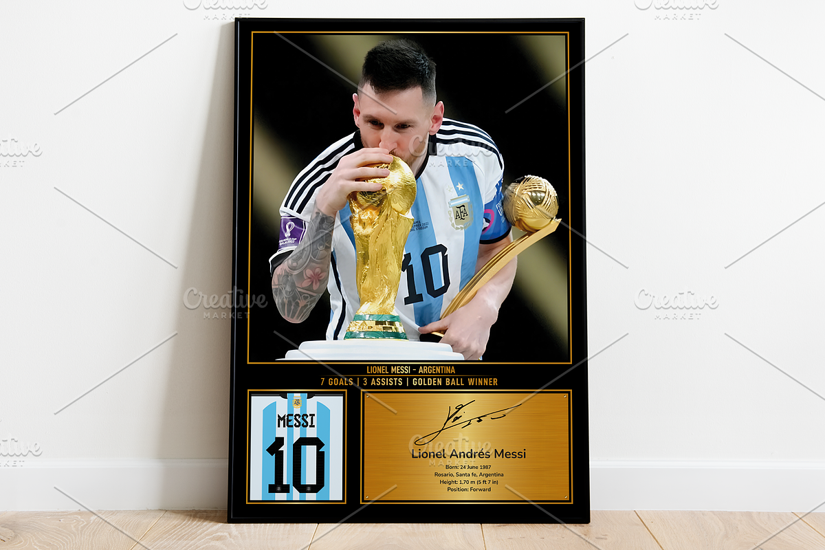 Messi football Argentina Poster, a Poster Template by arbirafiizakani