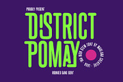District Pomay Rounded Sans Serif, a Sans Serif Font by Maulana Creative (Thumbnail 1 of 7)
