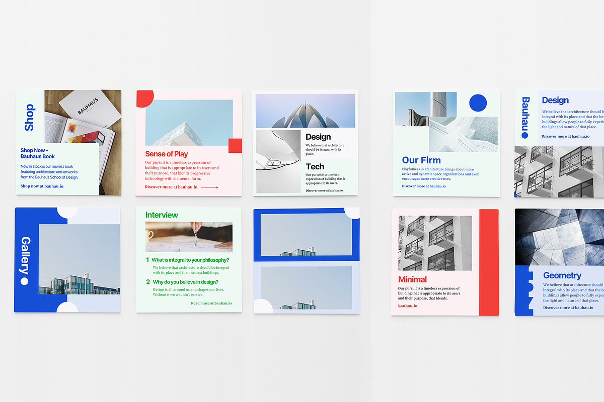 CANVA IG BUNDLE | BAUHAU THEME, a Social Media Template by OEN Design (Photo 3 of 5)