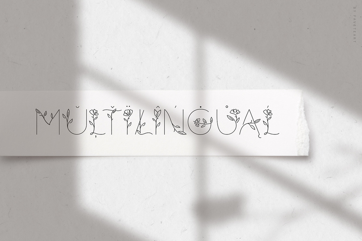 Florium - floral logo font, a Sans Serif Font by Favete Art (Photo 11 of 21)