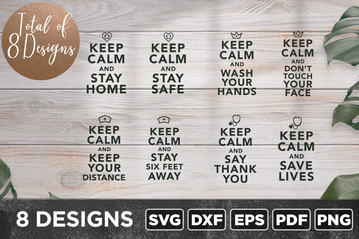 Keep Calm Quotes 8 Designs Bundle, an Illustration by Asaelv Shop! (Photo 2 of 2)