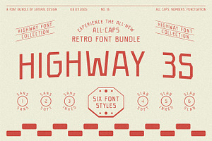 Highway 35 - Retro Font Bundle