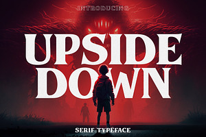 Upside Down - 1980s Retro Typeface, a Serif Font by HipFonts
