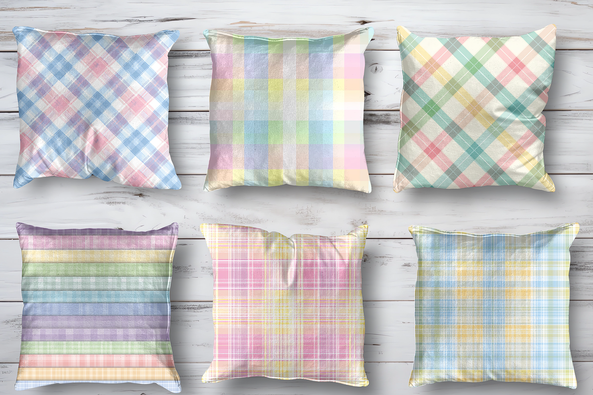 Pretty Easter Plaids Digital Paper, a Pattern Graphic by LA Design (Photo 8 of 10)