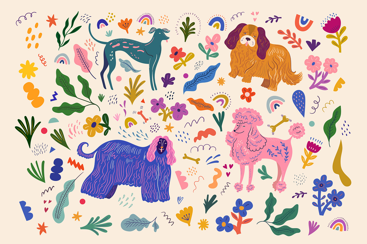 Hand drawn Dogs collection, an Animal Illustration by MoleskoStudio (Photo 3 of 26)