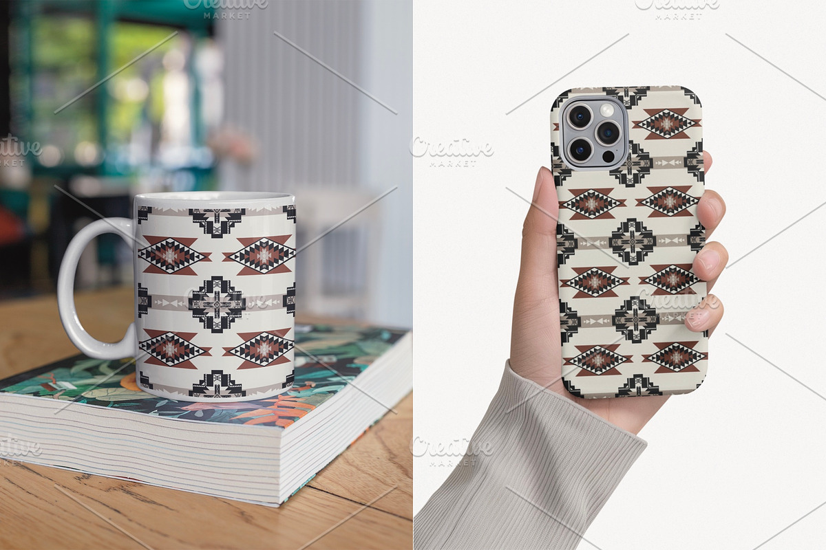 Vintage Native American Pattern, a Pattern Graphic by PPEthnicDecorPattern (Photo 8 of 10)