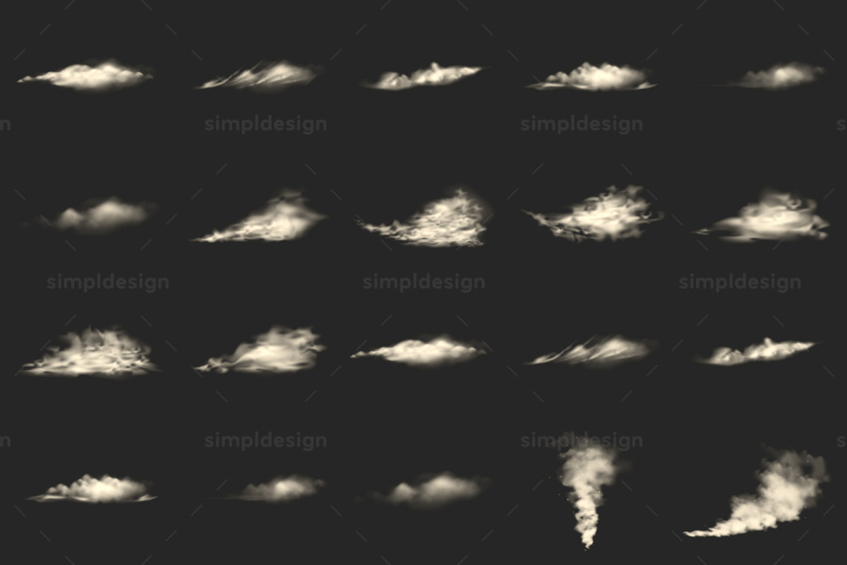 28 Dust Cloud Photoshop Brushes, a Brush Add-On by SimplDesign (Photo 2 of 3)