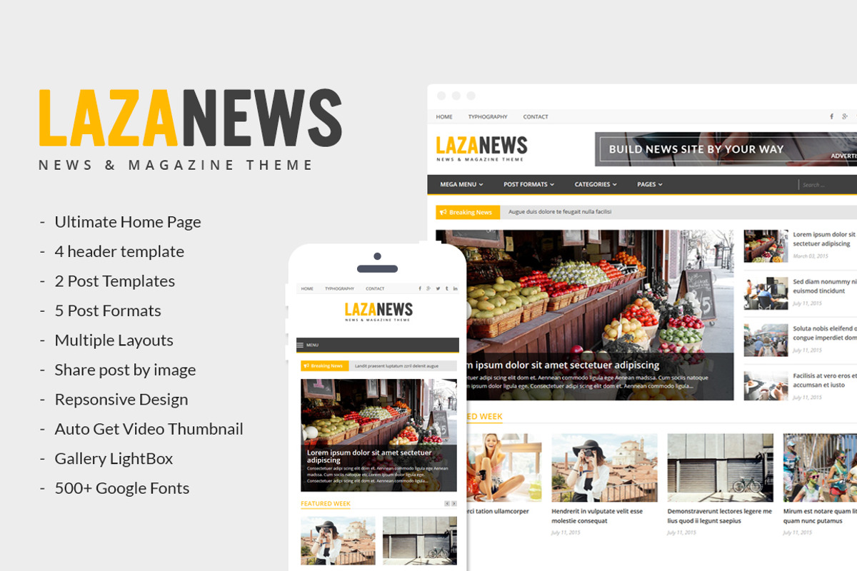 LazaNews | News, Magazine, Newspaper, a WordPress Template by lazathemes