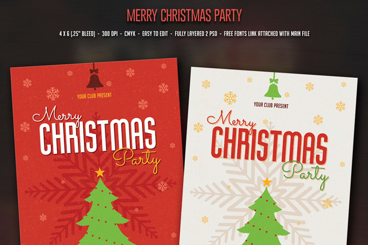 Christmas & New year Flyer Bundle, a Flyer Template by DesignWorkz (Photo 4 of 5)
