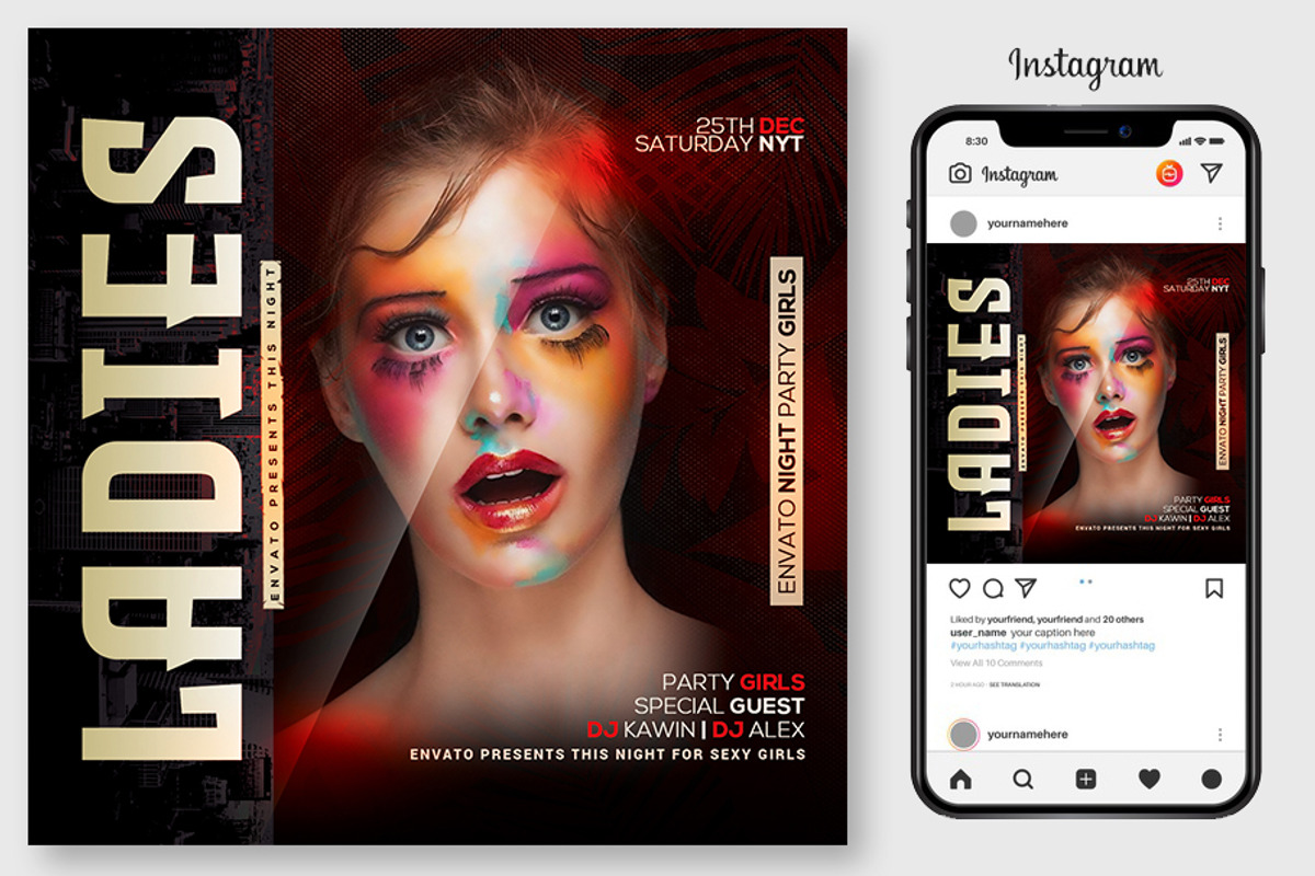 100 Night Club Party Flyers Bundle, a Flyer Template by graphicforest (Photo 69 of 72)