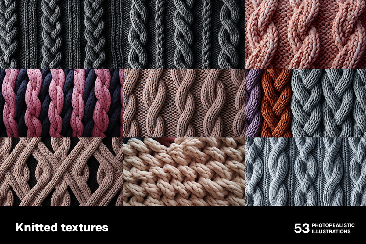 Knitted - 53 images, a Texture Illustration by Handmadefont (Photo 2 of 12)