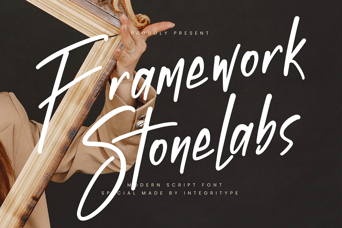 Framework Stonelabs, a Script Font by Integritype Studio (Photo 1 of 15)