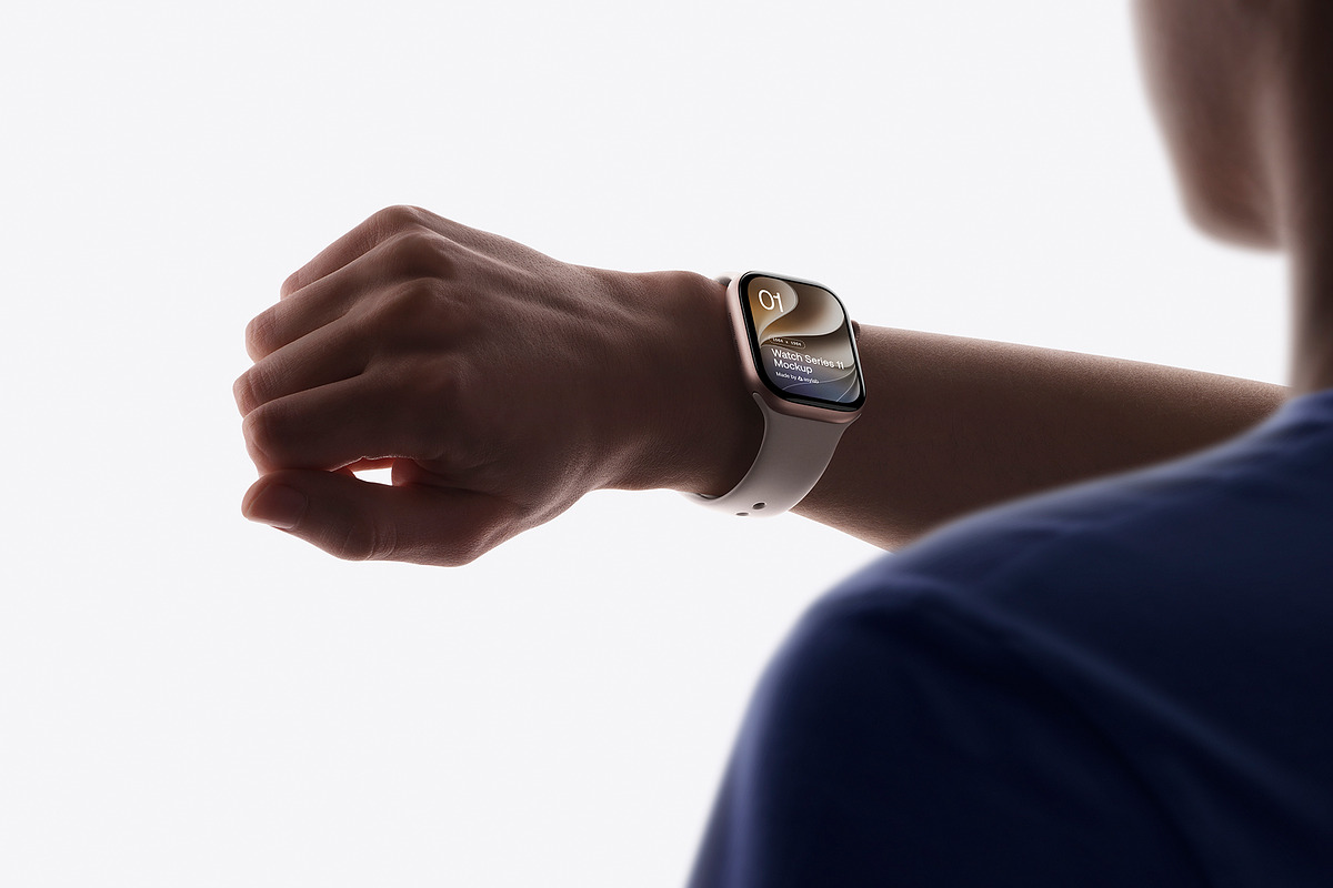 24 Watch Series 11 in Hand Mockups, a Wearable Device Mockup by Asylab (Photo 63 of 107)