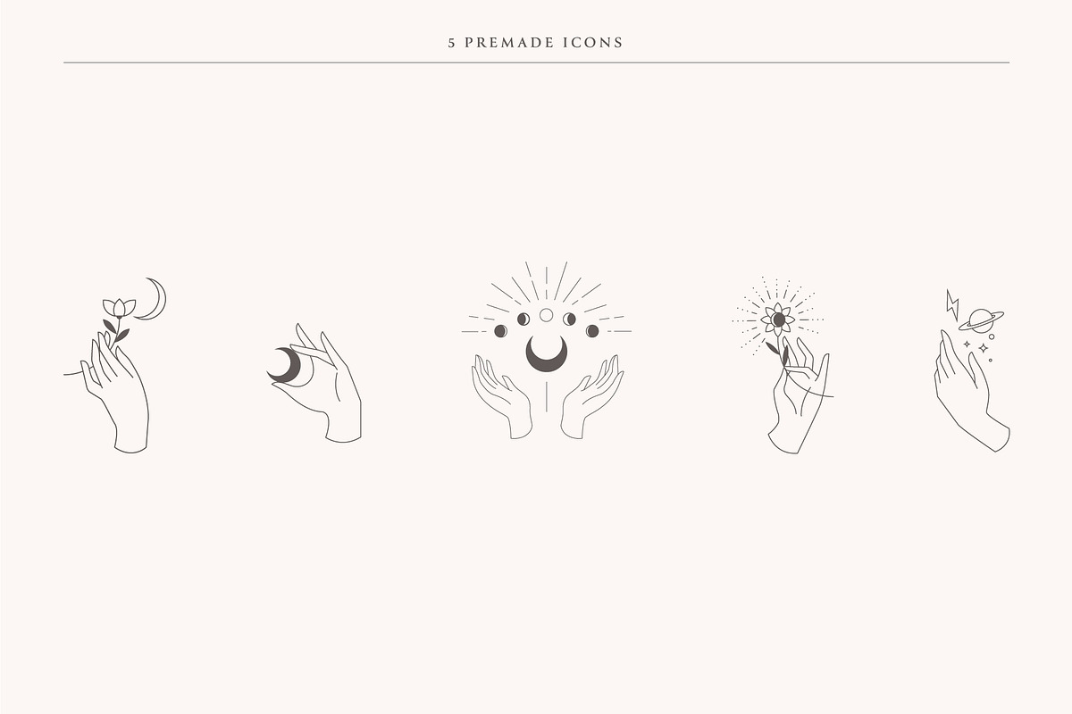 Celestial Logo Creator Set, a Graphic by Minimal Marks (Photo 4 of 5)