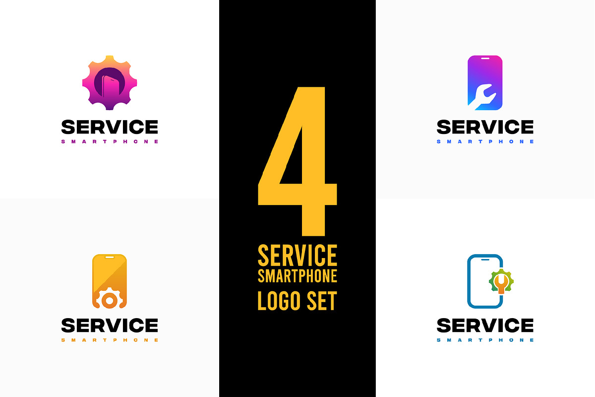 Set of Phone Shop logo designs, a Branding & Logo Template by Lucky Creative (Photo 1 of 5)